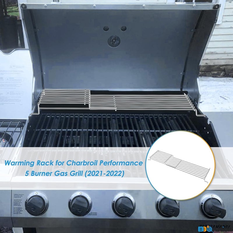 BBQration Warming Rack Grill Parts for Charbroil Performance 5 Burner 463448021 463450022 463455021 463449021 463458021, G429-0001-W1 Grill Swing Away Grid for Charbroil Grill Replacement Parts - Image 5